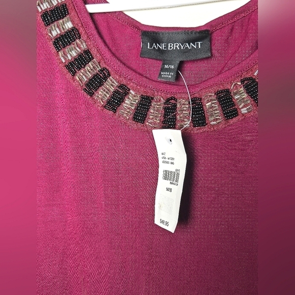 New With Tags Lane Bryant Embellished Shark Bite Tank Top, Size 14/16 - Picture 2 of 2